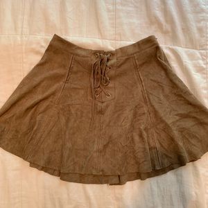 Faux Suede Skirt